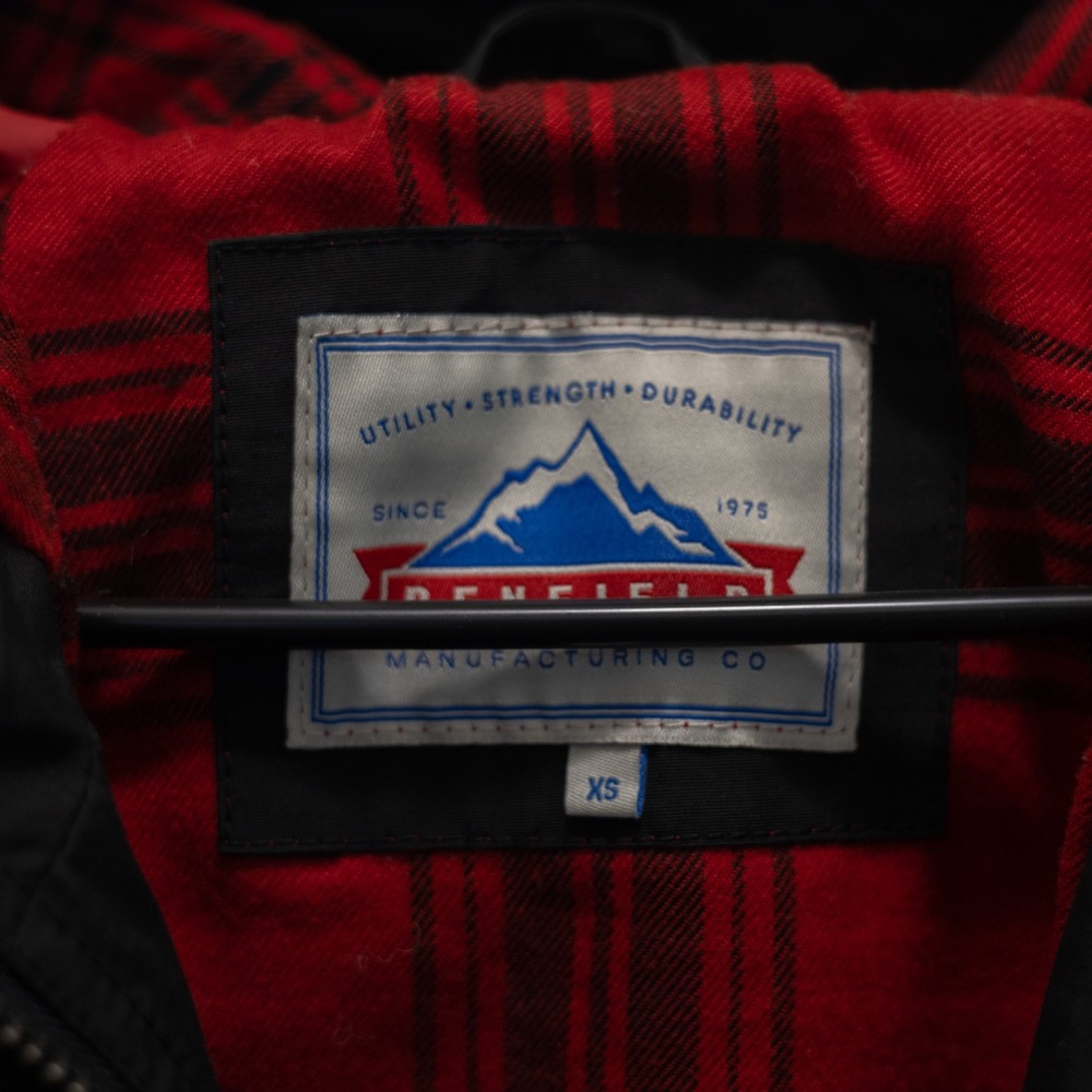 Penfield Black and Red Lining Raincoat - Picture 3 of 5